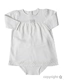 from Max and Tilly Max and Tilly Baby Girl Soft Knitted Cotton Dress and matching Bloomers 2 Piece Set size 0-3 months - Cream