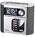 Timex CD Player Dual Alarm Clock Radio with 4 Nature Sounds Noise Maker Sound Machine and Line In for All iPod, MP3, Cassette or Any Audio Player (Silver & Black)