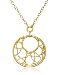 T Tahari "Lace Of Hearts" Round Heart Gold Pendant Necklace, 18"