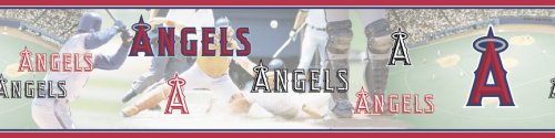 Los Angeles Angels MLB Prepasted Wall Border, 6-Inch-by-15-Foot