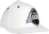 NBA Men's Los Angeles Lakers Flat Brim Flex Hat - Tx85Z, Small/Medium , White