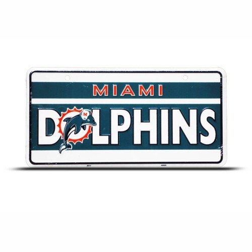 Miami Dolphins Metal Nfl Sport License Plate Wall Sign Tag