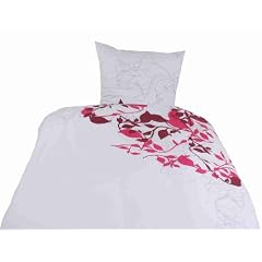 Kinzler B-02765 / 23 Baumwoll-Renforce Bettw�sche - Leaves 2-teilig 80 x 80 und 135 x 200 cm lila