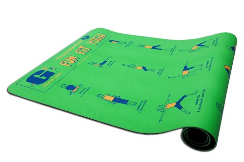 kids yoga mats:TRAINERmat for Kids - Fun Fit Yoga Illustrated Exercise Mat (w/ Animated DVD) Images