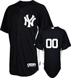 MLB Men's New York Yankees Authentic Coolbase Jersey Personalized (Navy, 40/Medium)