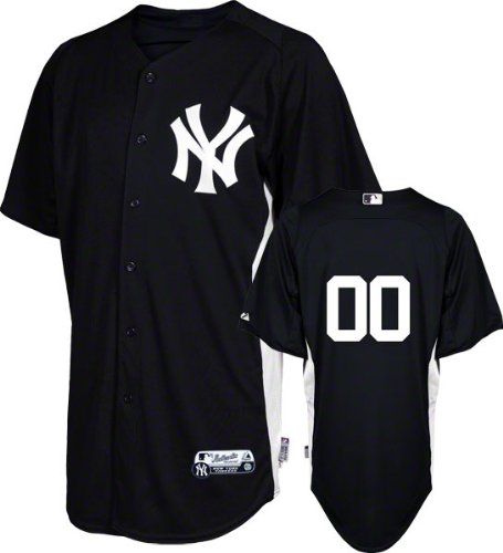 MLB Men's New York Yankees Authentic Coolbase Jersey Personalized (Navy, 40/Medium)
