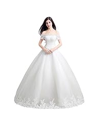 Cotton/Organza/Rayon Scoop Neck Off the Shoulder Wedding Party Dress 