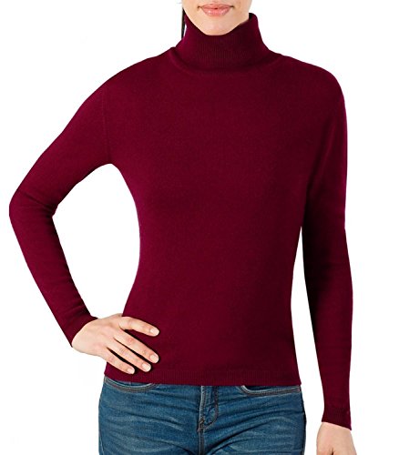 Wool Overs Women's Cashmere & Merino Slinky Turtleneck Sweater