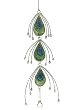 11" Regal Peacock Teardrop Dangle Christmas Ornament with Jewel Accents
