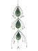 11" Regal Peacock Teardrop Dangle Christmas Ornament with Jewel Accents