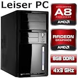 shinobee Gaming / Multimedia Aufr�st PC #4367 AMD Liano 3870K 4 x 3000 MHz | 8192 MB DDR3 PC-1333 RAM | AMD Radeon HD 6550 2048 MB VGA/DVI mit DirectX11 Technology | 6 USB-Anschl�sse | AMD A55 Mainboard | 5.1 Sound | LAN | nur noch Festplatte rein - fertig ist der moderne PC