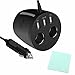 Car Charger, HCE 3 USB Ports Cup Car Charger with 2 Sockets Cigarette Lighter for Apple Android Windows Smartphones Tablets