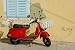 Wallmonkeys Peel and Stick Wall Decals - Red Vespa - Removable Graphic