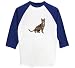  - Ocicat- Image - Raglan 3/4 Sleeve T-Shirt, White/Royal, XX-Large