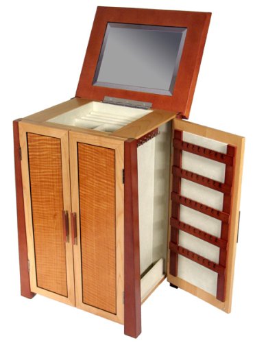 Alegros Honey Maple with Cherry Jewelry Armoire