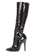 5 Inch Heel Knee Boot Women'S Size Shoe With Sequins