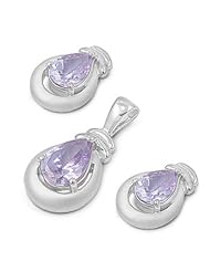 Sterling Silver Sets With Cubic Zirconia