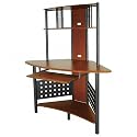 LLR44500 - Computer Workstation, 57x30x69-1/4, Cherry/Charcoal