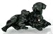 Black Labrador Dog Indoor Outdoor Statue Figure