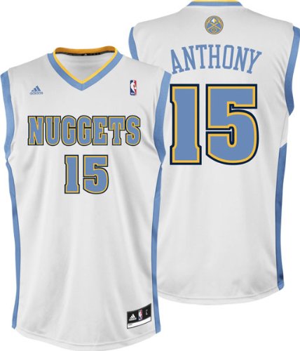 Carmelo Anthony White Adidas NBA Revolution 30 Replica Denver Nuggets Youth Jersey