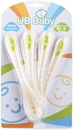 Perfect For Teething | 4 Premium Baby Spoons | BPA Free | Soft &amp; Safe For Your Toddler