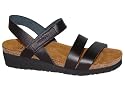 NAOT Kayla Sandal in Black Matte Leather