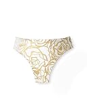 Spiegel Rose Print High Waist Bikini Swimsuit Bottom by Newport News