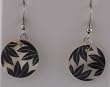 Polished Leaf-design Earrings (White)