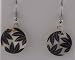 Polished Leaf-design Earrings (White)
