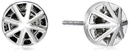 Rebecca Minkoff Rhodium Mini Facetted Stud Earrings