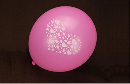 Romantic Wedding 12 Inches Balloons With Heart Prints For Marriage Proposal and Wedding Decoration,100pcs Pink