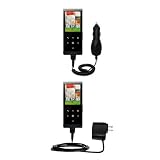 Essential Kit for the Samsung T10 - includes Car and Wall Charger with Rapid Charge Technology - Gomadic Brand w/ TipExchange Technology