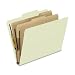 Pendaflex 1257G Pendaflex Pressboard Classification Folders, Ltr, 6-Section, Lt Green, 10/Box