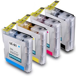 PREMIUM COMPATIBLE Brother LC-51 4-Color Ink Cartridge. The Generic Brother LC-51 contains Black, Cyan, Yellow, Magenta colors.