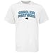 Reebok Carolina Panthers White Double Arch Team T-shirt Image of Reebok Carolina Panthers White Double Arch Team T-shirt