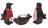 Playful Penguins Tea Light Holder Three-piece Set