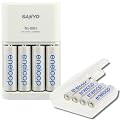 Sanyo Eneloop Schnellladeger�t MQR06 - Akku Ladeger�t mit LED-Anzeige inkl. 4er Pack Eneloop AA und 4er Pack AAA Akkus in Kraftmax Akkuboxen - Neueste Version