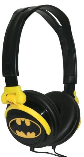  iHip DCF2400BM Classic Batman Logo Hi-Fi Noise Reducing, Folding Headphones Black/Yellow