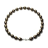 Sterling Silver 12mm Chocolate Shell Pearl Baroque Necklace, 18