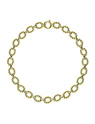 14KT White & Yellow Links 12.5mm Necklaces Length = 18