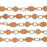 Copper Flat Oval And Heart Chain 8-9mm - Sold By The Foot