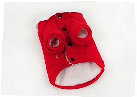 Autumn And Winter Red Pet Dogs Korean Thick Fake Two-piece Cardigan (XS)