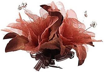 GONGXI Little Flower Feather Carnival Brooch and Headpiece , Green