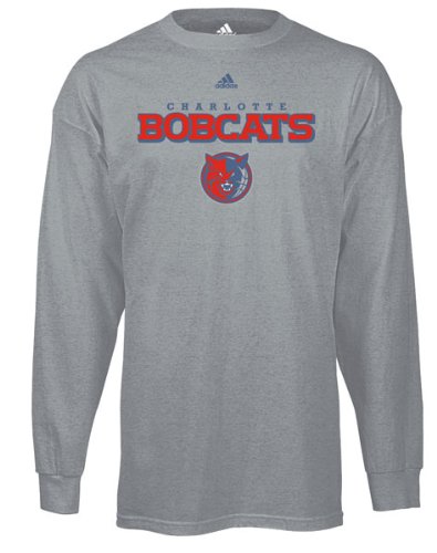 Charlotte Bobcats Grey adidas True Logo Long Sleeve T-Shirt