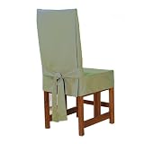 Sure Fit Cotton Duck Short Dining Room Chair Slipcover - Sage Green by Sure Fit