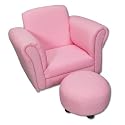 Gift Mark Upholstered Rocking Chair and Ottoman, Pink