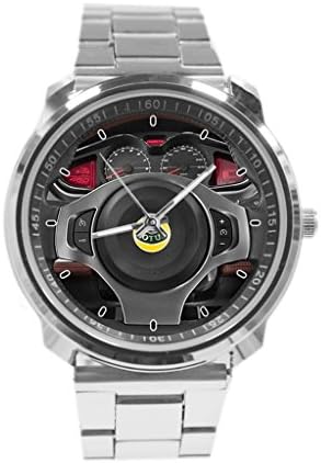 Loganbost Custom Watch Lotus Evora 2 Door Coupe S Steering Wheel Casual Classic Fashion Watches For Men Or Women Silver Stainless Steel Wrist