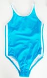 Girls 7-16 T-Back Swimsuit - Turq White Stripes