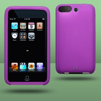 Ipod Touch Generation Charger on Ipod Touch 3 Silicon Skin Purple Case 3g 3rd Gen 16gb 32gb 64gb From