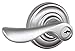 Schlage F80CHP626ANDLH Champagne Left Handed Single Cylinder Keyed Entry Storeroom Lever Set with Decorative Andover Trim